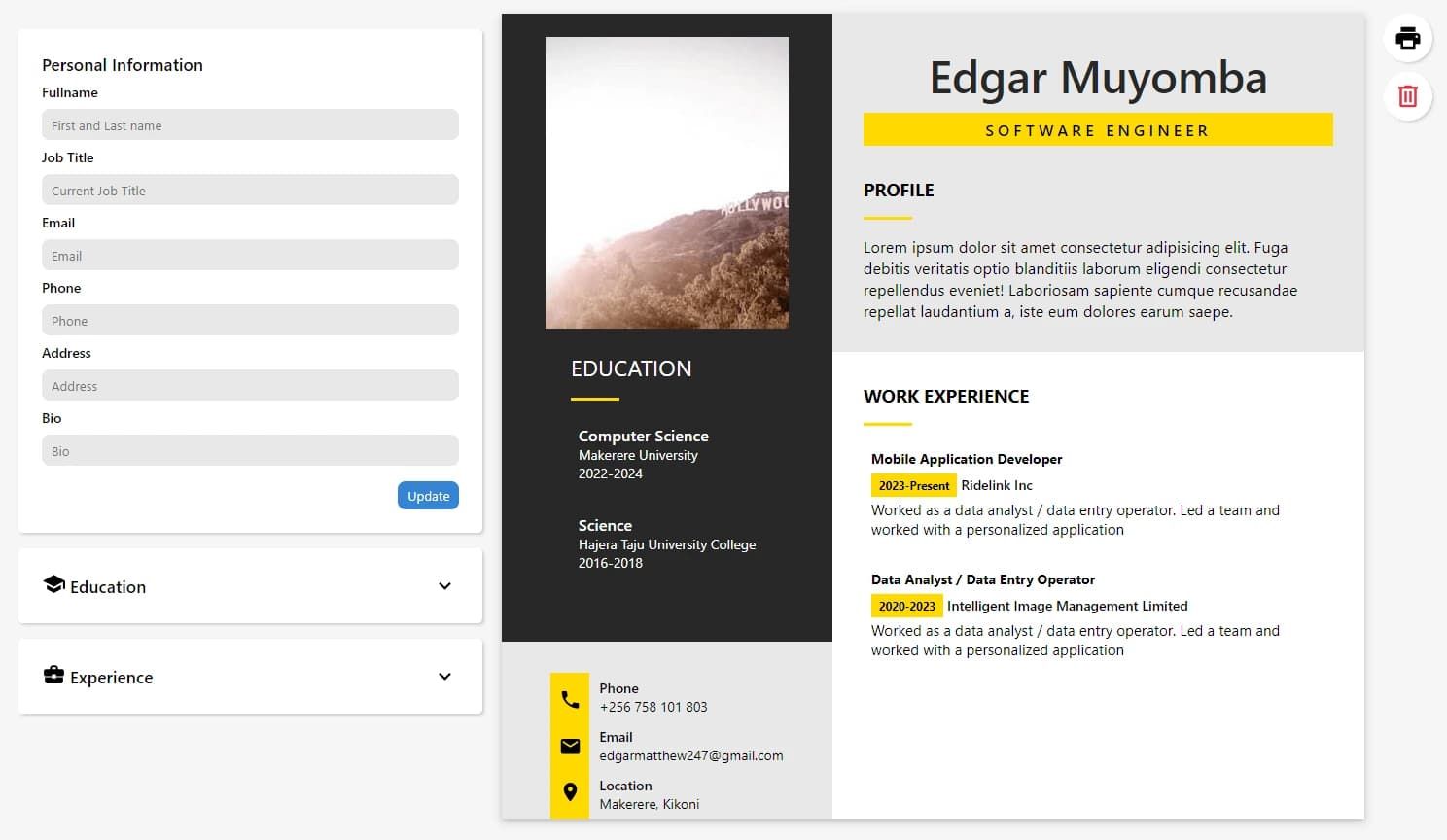 Resume Builder